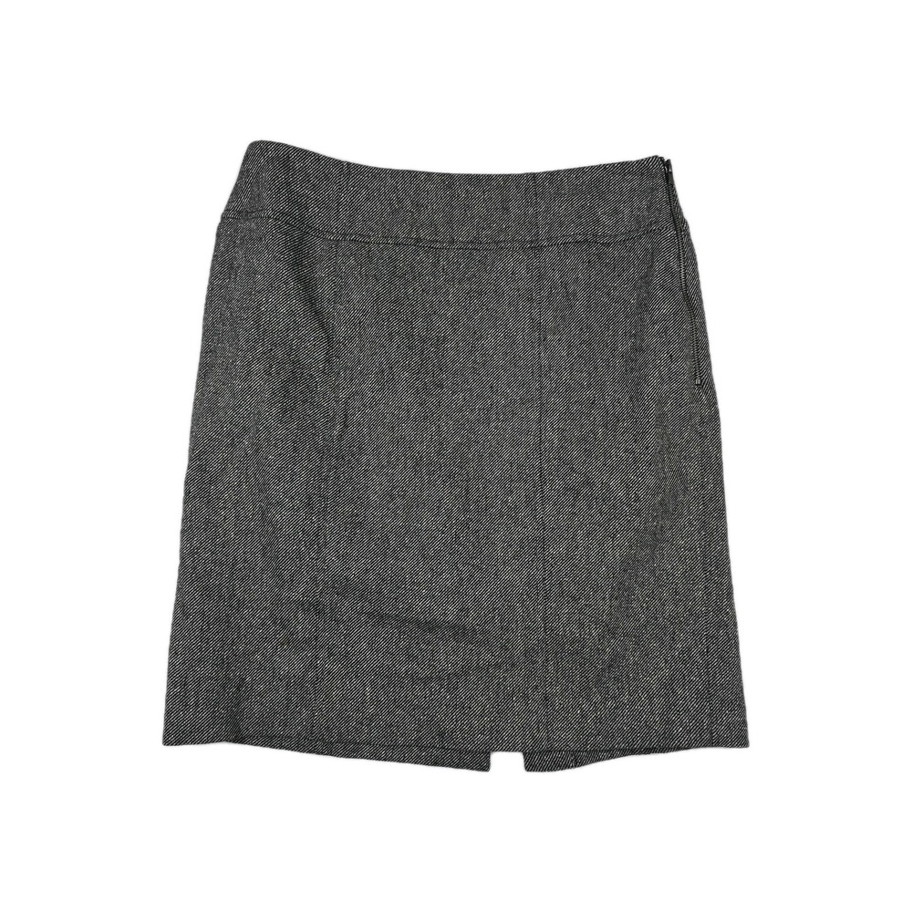 Banana Republic Womens Black White Wool Blend Herringbone Pencil Skirt Size 12